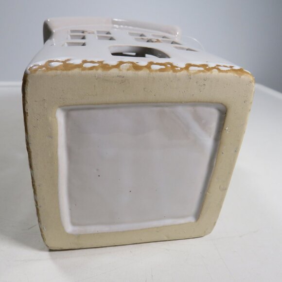 Ceramic House for Tea Light Glazed Ivory & Tan Hobby Lobby 2018 - Picture 7 of 11